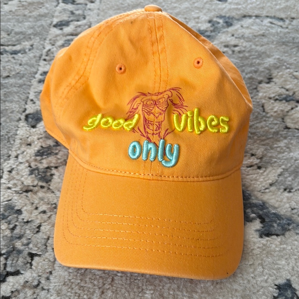 Orange 'Good Vibes Only' Cap